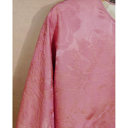 OPH F5134【粉色佳人】重磅桑蚕丝新中式真丝外套提花 商品图2