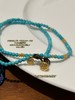 【早于砖柜纯元 toryburc*h 天然绿松石项链】采用天然绿松石 3mm小米珠 配件吊坠都是黄铜镀真金的 绳索编织都是手工的 商品缩略图1