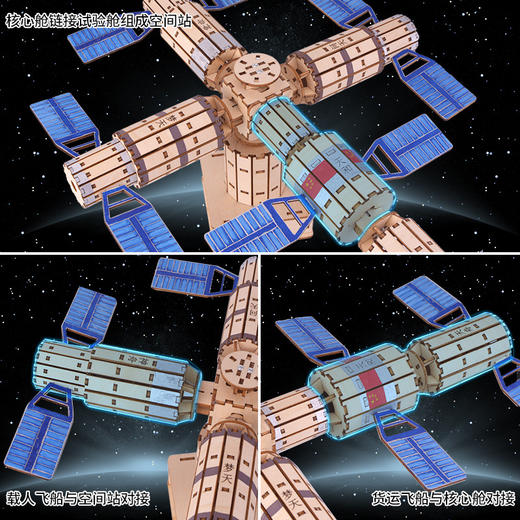 【赠课程】空间站模型航天航空散装材料包 模拟空间站运作轨迹 在家就能上科学课 送颜料画笔 科学实验科技小制作科教玩具 商品图3