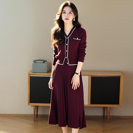 奢姿2025年秋季新款大码女装上衣半裙套装胖妹妹小香风优雅两件套9851920165 商品图2