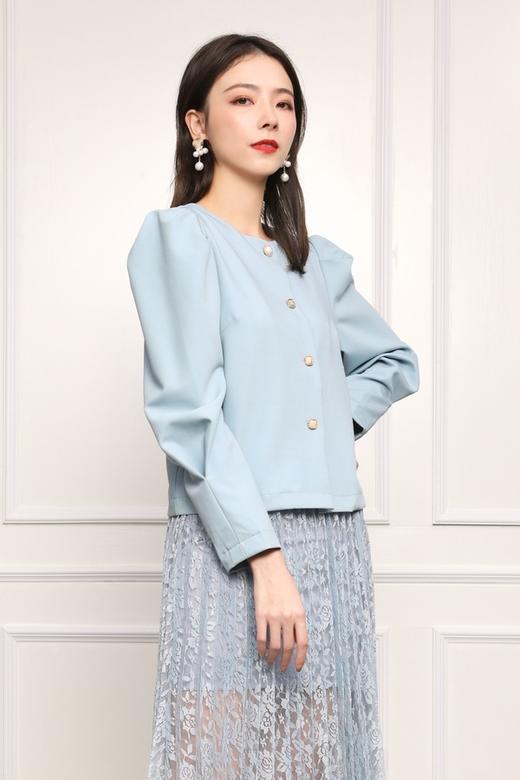 amadella 简约圆领蓝色外套 11886 商品图0