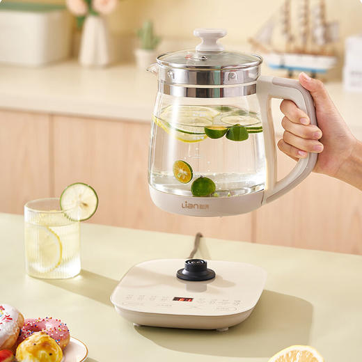 【多样屋专柜】联创养生壶精煮柔炖煮茶壶玻璃加厚茶壶1.8L 商品图3