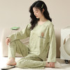 【交替的季节，不变的简约~】带胸垫睡衣 女春秋夏季 大码长袖 新款高级可外穿家居服套装-QQ 商品缩略图13