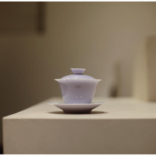 暮山手工薄胎陶瓷紫色功夫茶具三才盖碗泡茶壶单个公道杯品茗杯 商品图2