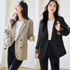 VICTORIA&VERA女装春季“定制人生”高级感正肩膀显瘦气质撞色袖西服 商品缩略图4