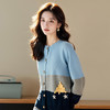 奢姿2025年春季新款大码女装设计感减龄上衣胖妹妹童趣休闲针织衫9544390321 商品缩略图4