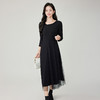 奢姿2025年春季新款大码女装法式圆领裙子胖妹妹气质拼接连衣裙 商品缩略图2