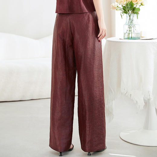 QS-62598908春夏非遗香云纱直筒长裤宽松显瘦大码休闲裤62598670 商品图3