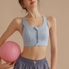 跃牌【美西西系列】拼色前拉链美背瑜伽背心女一体减震运动内衣WX-013 商品缩略图2