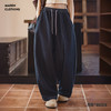 马登复古冰皮香蕉牛仔裤凉感柔软面料通勤萝卜裤松紧系腰裤子春女 商品缩略图0