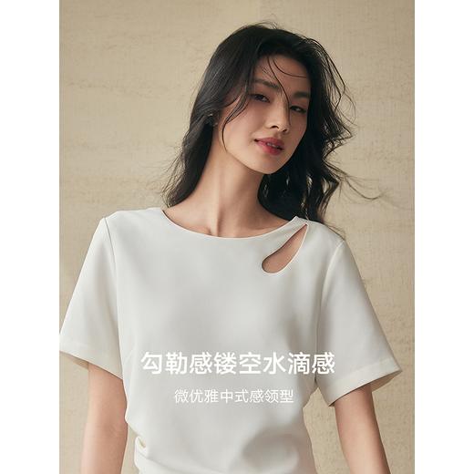 棉仓353616025-初棉镂空水滴领连衣裙 商品图3