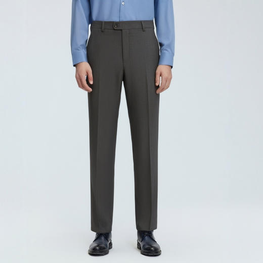 圣得西直筒休闲裤男2025新款纯色设计感弹力垂顺西裤子 商品图1