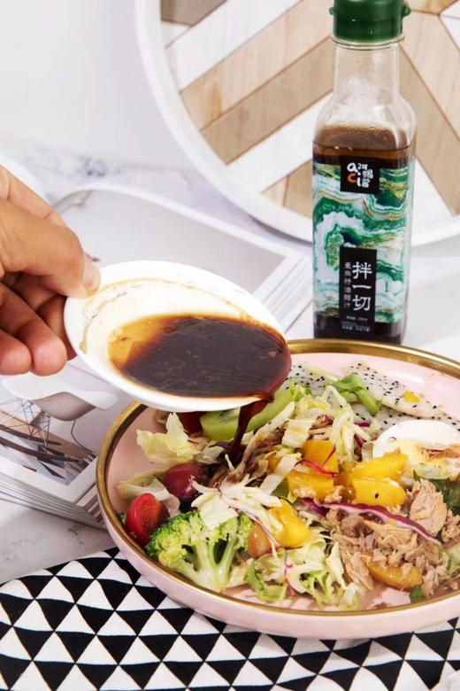 油醋汁调味料凉拌调料亚麻籽油醋汁（拌一切）中华料理汁（炒一切）256ML/瓶 商品图1