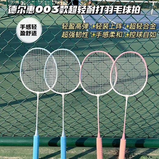 【送3个尼龙球 1个球包】德尔惠羽毛球拍 超轻易上手 防滑减震手柄 003 商品图1