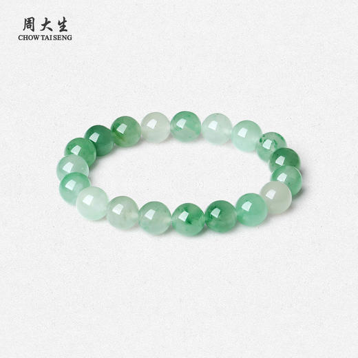 【411宠爱节】周大生天然正品飘花非洲翠手串女玉石串珠子生日礼物送妈妈女友 商品图5