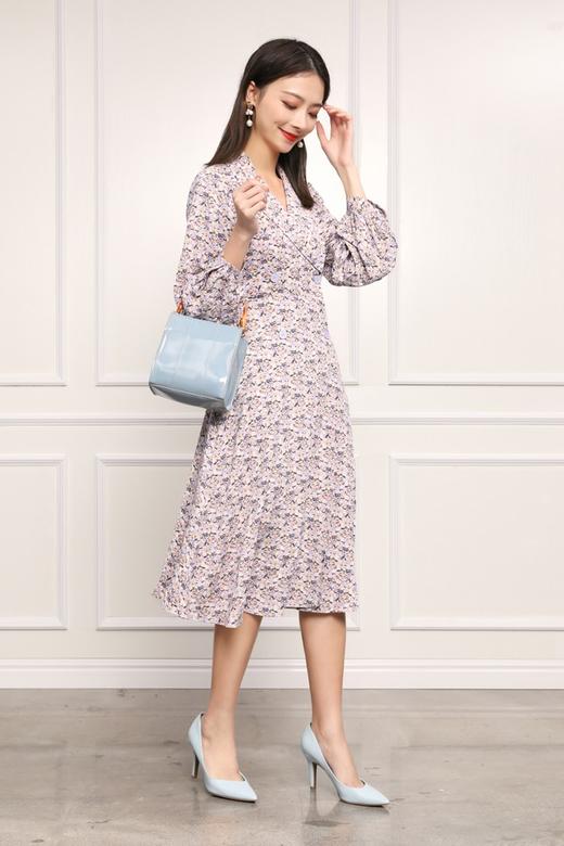 L.Fleuri 西装领碎花收腰连衣裙 11917 商品图0