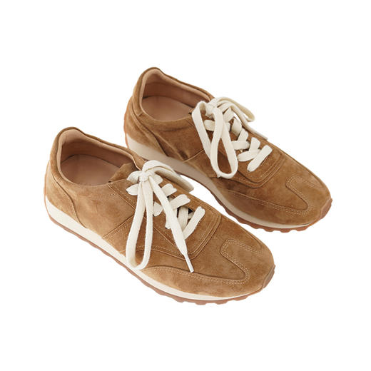 2485时尚休闲运动鞋女百搭平底运动德训鞋棕色轻便复古跑鞋RJ009 商品图6