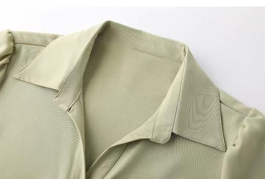 7.29秒杀-微脏（NO退）【春上新】DL 法式不规则气质盘口系腰带衬衫W2006-喜出 商品图4