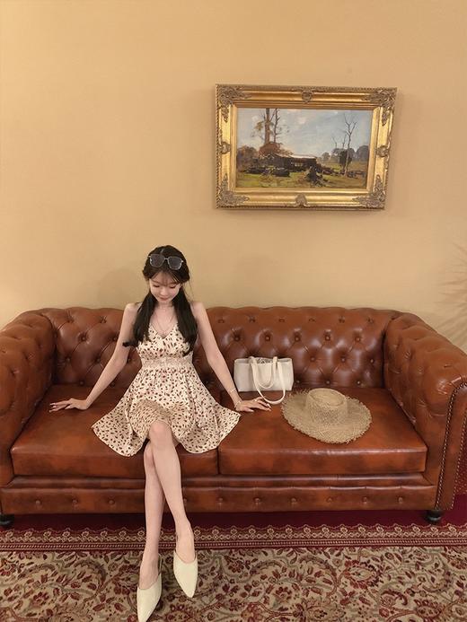 金蘑菇菇 Bonheur热恋的盛夏/夏季俏皮温柔碎花连衣裙长短款女 商品图2