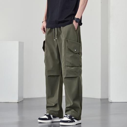 【DYF】大依优型大码男装直筒休闲裤运动松紧腰宽松休闲风长裤胖子 商品图2