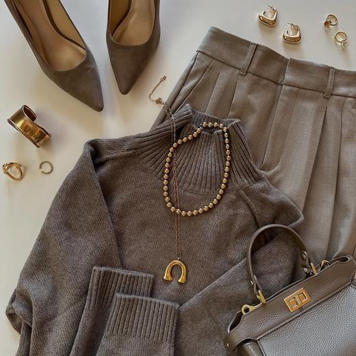 日系贵牌丨复古马蹄U型吊坠项链毛衣链（镀18K金） 商品图2