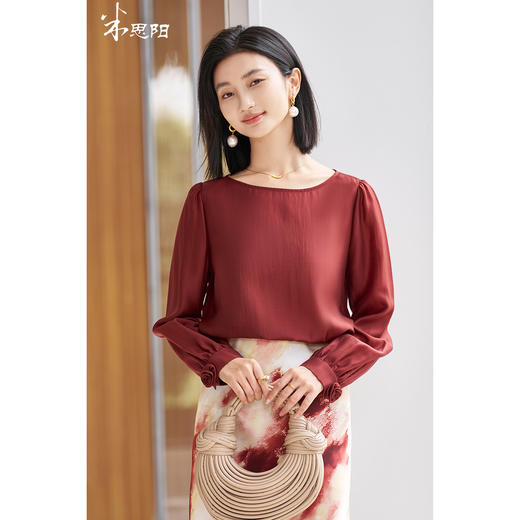 米思阳2026春季新款法式轻奢高级感优雅天丝衬衫上衣女5762 商品图0