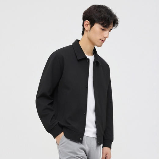 圣得西易打理翻领夹克男士2025春秋新款潮宽松百搭轻盈外套 商品图1