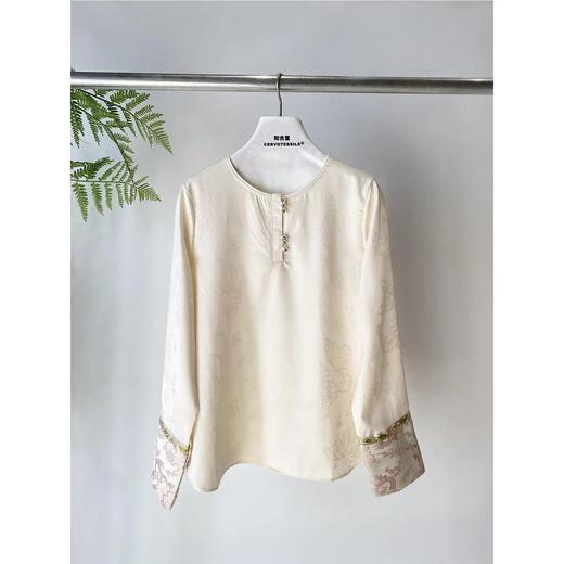 【自】全新升级【铂金会员349/天猫469/差价120】(85514) 洛诗琳新中式轻国风花卉提花马甲2025春高级感气质无袖上衣 商品图2