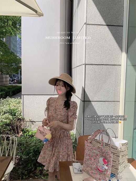金蘑菇菇 Bonheur热恋的盛夏/夏季俏皮温柔碎花连衣裙长短款女 商品图3