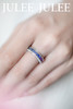 JULEE JULEE茱俪珠宝  18K白金/玫瑰金彩虹蓝宝石圈戒戒指 商品缩略图7