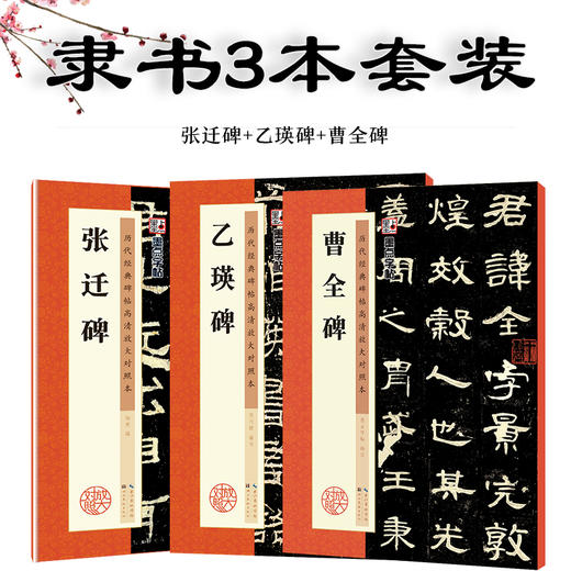 墨点字帖【隶书3册】毛笔历代高清放大对照本曹全碑张迁碑乙瑛碑原碑帖汉隶临贴教程毛笔书法临摹隶书字帖隶书字帖例字放大简体旁注 商品图0