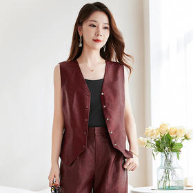 QS-62598908春夏新款国风香云纱马甲外套桑蚕丝显瘦背心女62598670