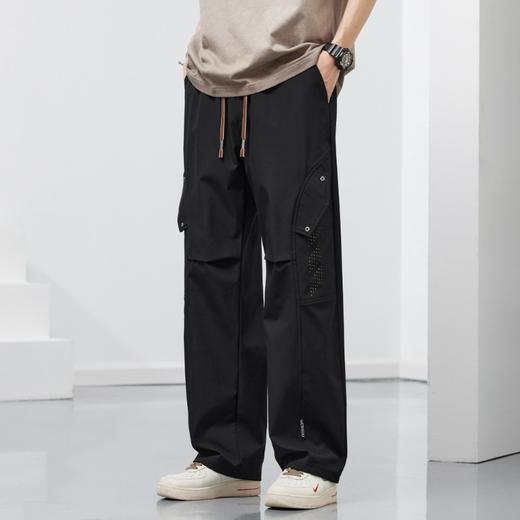 【DYF】大依优型大码男装松紧腰直筒工装休闲裤宽松运动休闲风潮流男士胖子长裤 商品图1