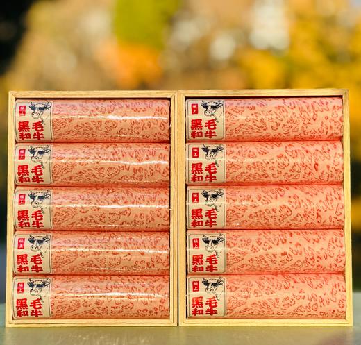 澳洲黑毛和牛霜降精修特级雪花火锅卷  |  大花卷，整齐排列在枫木盒子里，分明是件艺术品！ 商品图12
