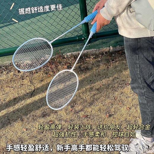 【送3个尼龙球 1个球包】德尔惠羽毛球拍 超轻易上手 防滑减震手柄 003 商品图2