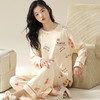 【交替的季节，不变的简约~】带胸垫睡衣 女春秋夏季 大码长袖 新款高级可外穿家居服套装-QQ 商品缩略图3