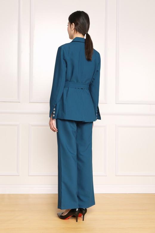 ESTELLICA 绑带蓝色西装长裤套装 11979 商品图2