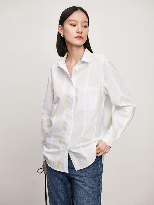 IN AND ON 定制条纹色织小翻领休闲衬衫 52276 商品图1