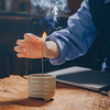 学古|弦纹香炉 景德镇陶瓷米黄釉工夫茶道香道专用空熏杯 商品缩略图1