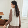 Famecoco范可儿羊毛无袖马甲背心女士秋款V领开叉叠穿套头马夹F225CA017 商品缩略图3