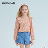 mettekids儿童衬衫2025春季新款女童甜美可爱粉色印花T恤童装上衣 商品缩略图0