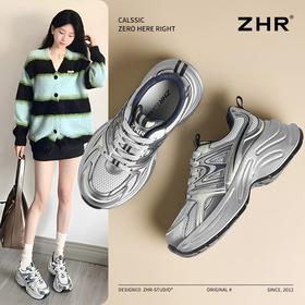 ZHR厚底增高老爹鞋女春季新款透气舒适运动休闲鞋女耐磨轻量女鞋