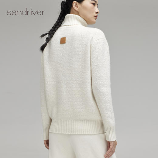 青海羊绒女士双翻领浮线套头衫SJF96W397N 商品图3