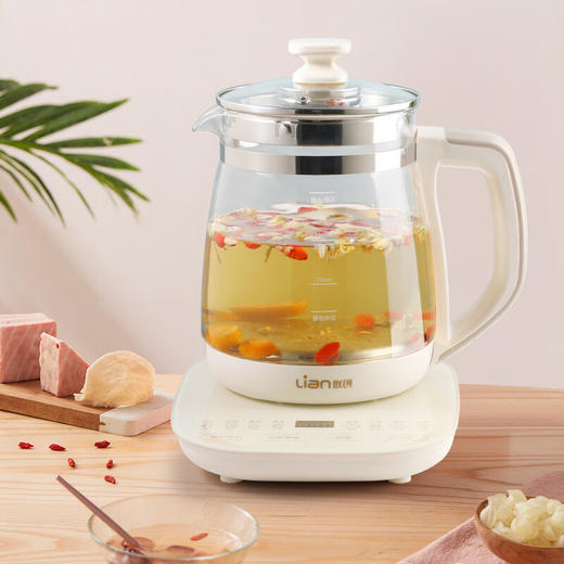 【多样屋专柜】联创养生壶精煮柔炖煮茶壶玻璃加厚茶壶1.8L 商品图1