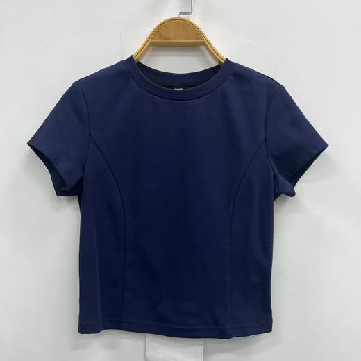 N 圆领分割线短袖针织T恤（黑白蓝）春季 151030130321 商品图1