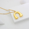 日系贵牌丨复古马蹄U型吊坠项链毛衣链（镀18K金） 商品缩略图1