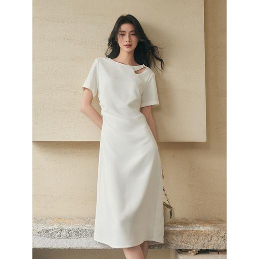 棉仓353616025-初棉镂空水滴领连衣裙 商品图0