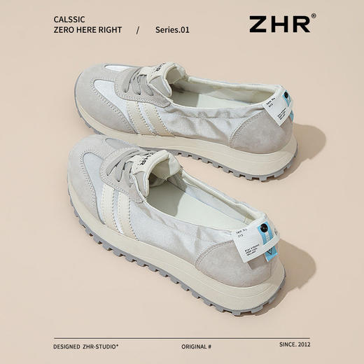 ZHR复古德训鞋女2025春季新款柔软透气阿甘鞋时尚百搭休闲鞋 商品图6