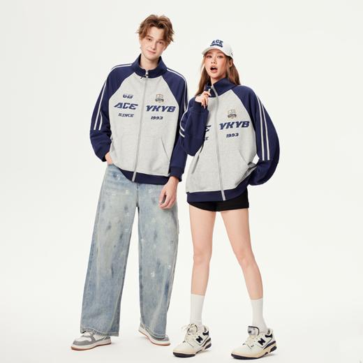 YKYB黄子韬卫衣开衫2025春季新款学院风经典美式舒适球衣外套上衣Y51NWY030 商品图1