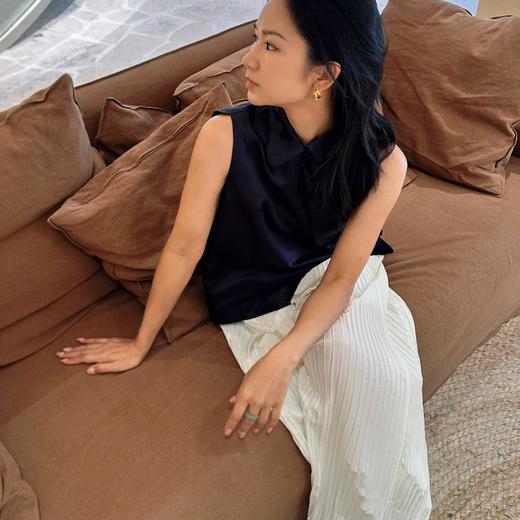 顺丰包邮洛诗琳35910桑蚕丝天然棉质新中式国风小翻领马甲0073 商品图3